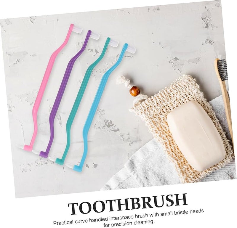 4 Pack Double Headed Toothbrush For Adults And Kids Home Travel Oral Care - Image 5