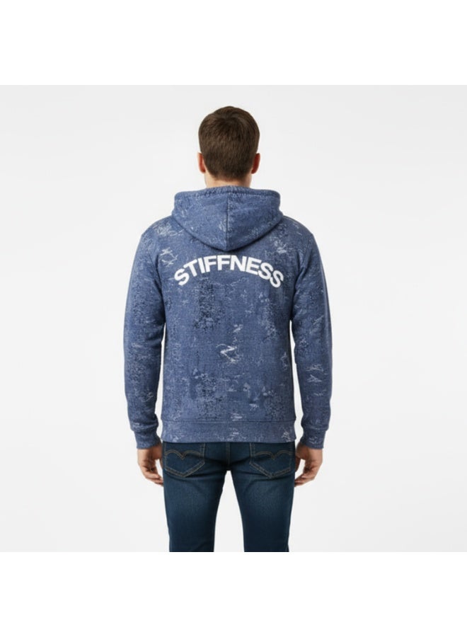 سيزار هودي اوفر سايز رجالي نقش  جيشي مزود بطباعة علي الضهر والصدر - Image 3