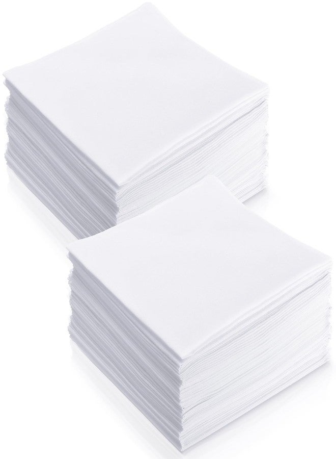 لينوزين مجموعة من 50 منديل أبيض من Leinuosen، مناديل قطنية كلاسيكية للرجال، مناديل جيب بيضاء لحفلات الشاي (11 × 11 بوصة) - Image 1