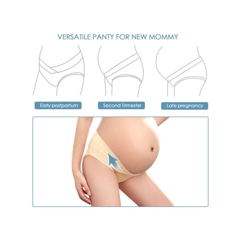 SHAPERX® Pack of 3 V Shaped Panties Maternity Underwear for Pregnant Womens| Low HIPS Lingeries for Daily Use - Image 1