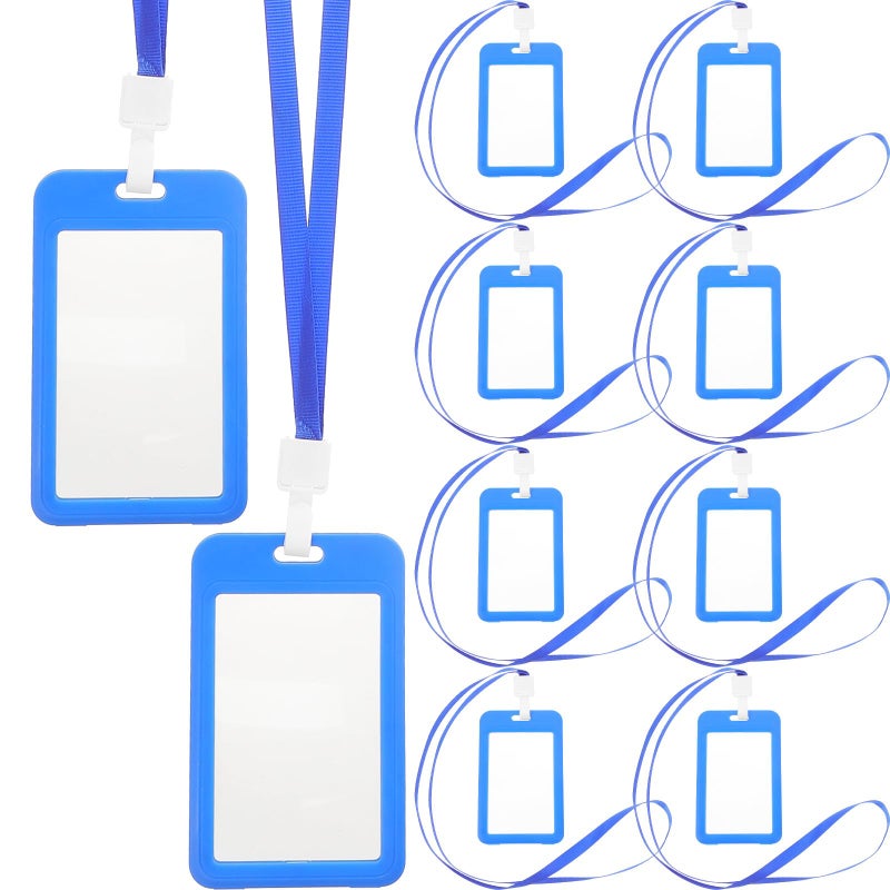 10 Pack Waterproof Double Sided ID Card Holders with Lanyards for Office Exhibition Student - Image 2
