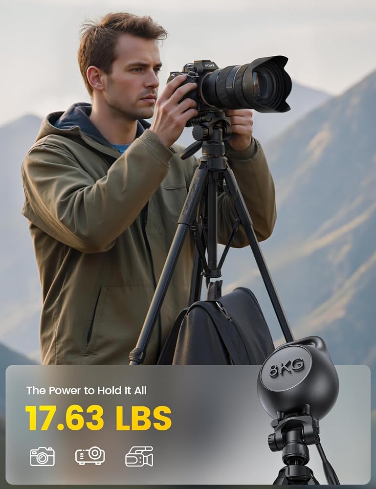 Lamicall 170cm Camera Tripod with Rapid Leg Deployment for Video Photo Vlog - Image 2
