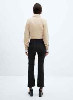 MANGO Sienna Waxed Flared Cropped Jeans  - Image 2