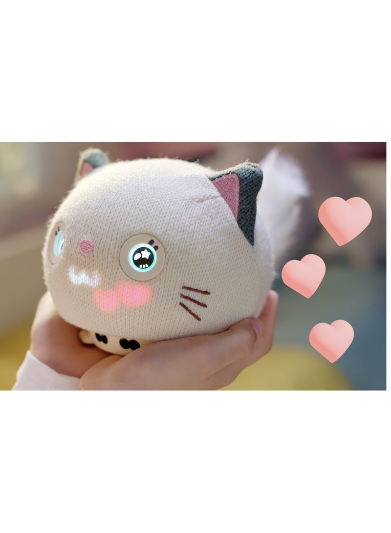 Teksta Purro The Interactive Smart Kitty | Touch & Voice Activated | 75 Sounds & Reactions | Play, Dance, & Sing Features | Includes Mouse Toy, Fish, Comb, & Bow | Suitable for Kids 5+ (Girls & Boys) - Image 2
