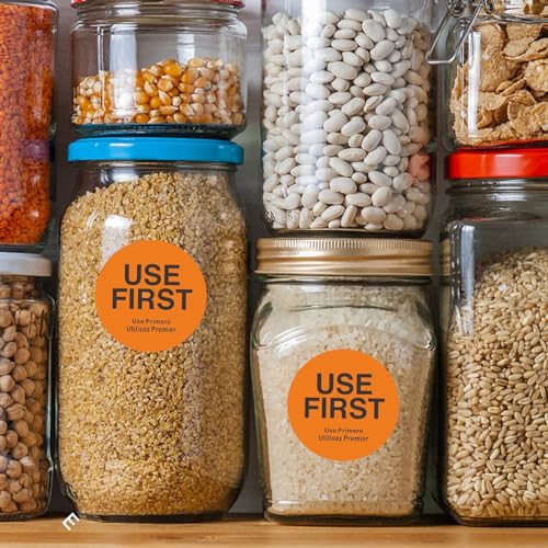 Citihomy 500PCS Use First Stickers Food Service, 1.5 Inch Small Circle Stickers Inventory Control Labels Restaurant Quality Food Labels Permanent Adhesive Dot Labels (Orange) - Image 5