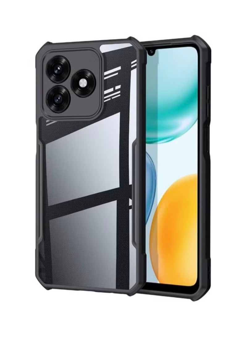 Xundo Clear Case for Honor X5C and X5C Plus | Premium Rugged | Rurable Shock-absorbing Frame | Black Border | Thermoplastic Polyurethane | Airbag Anti-drop Protection - Clear - Image 1