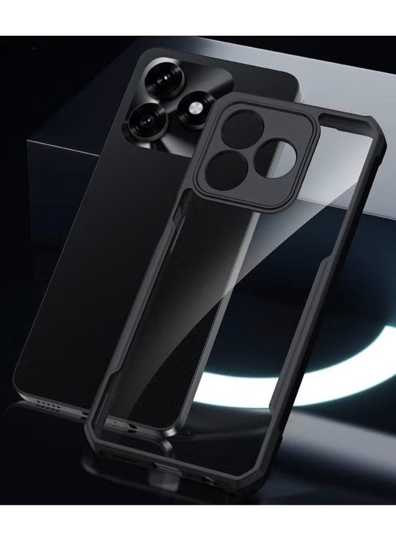 Xundo Clear Case for Honor X5C and X5C Plus | Premium Rugged | Rurable Shock-absorbing Frame | Black Border | Thermoplastic Polyurethane | Airbag Anti-drop Protection - Clear - Image 4