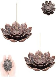 Generic 2 Pieces Incense Holder, Ash Catcher, Incense Holder, Lotus Incense Holder, Removable Incense Cones, for Living Room, Office, Yoga, Bedroom 