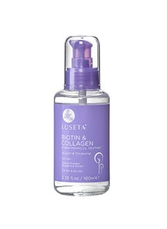 L LUSETA L LUSETA Biotin Hair Growth Serum with Collagen, Hair Oil for Thin and Damage Hair Growth Oil, Biotin growth serum for Frizzy & Damaged hair, Thickening and Healthier Scalp for Men & Women 3.38 Fl Oz 