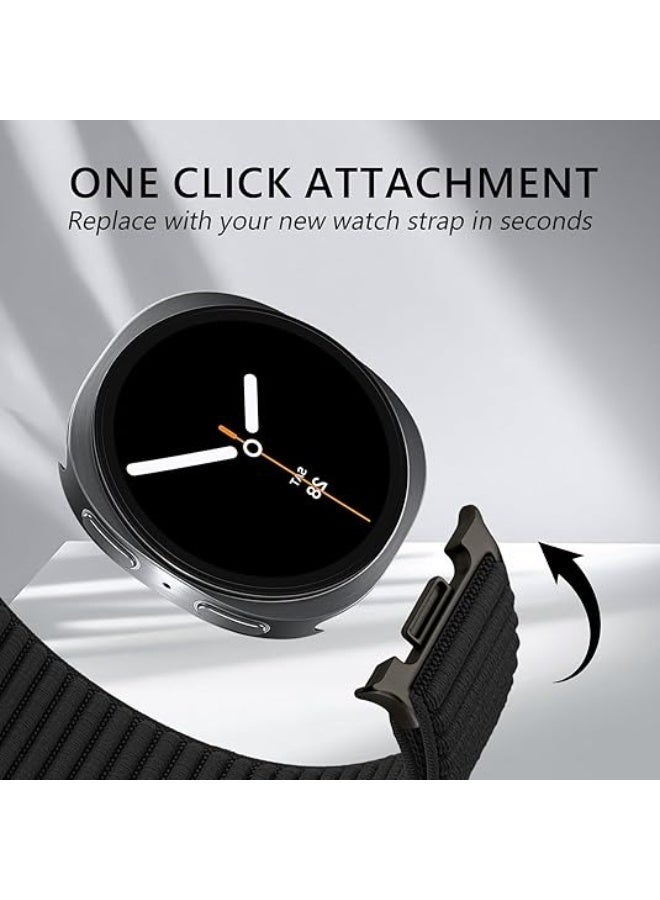 HablTech Nylon Sport Strap Compatible with Samsung Galaxy Watch 8 40mm 44mm and Galaxy Watch 8 Classic 46mm Soft Adjustable Fabric Replacement Band for Daily Wear Outdoor Use - Image 2