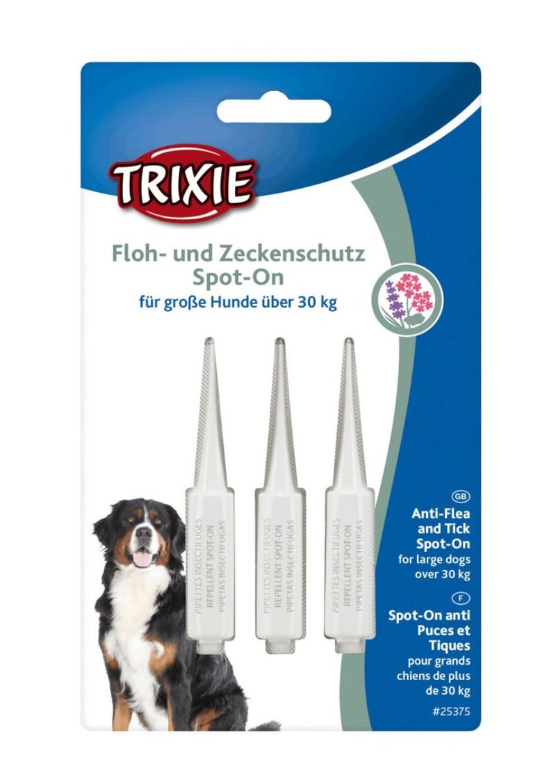 Trixie Ampules Spot-On flea protection for large dogs 30kg -  3 × 5 ml