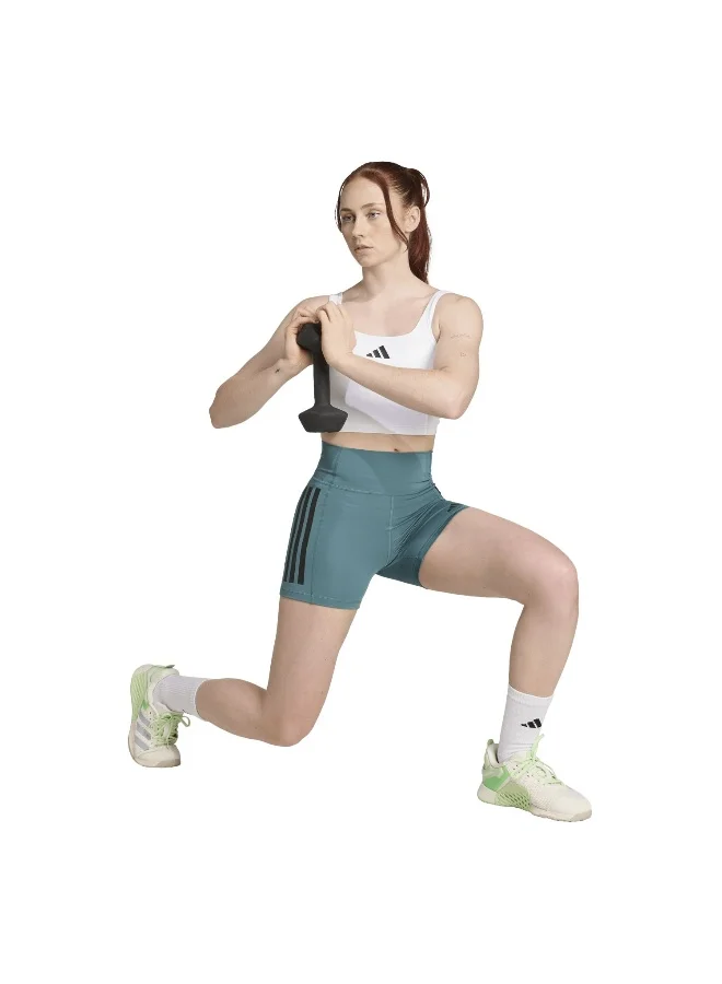 adidas Adidas Opt 3S 1/4 Green Tights (1/4) Tights For Women