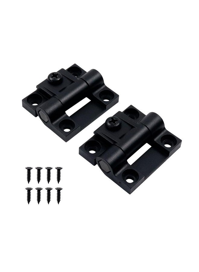 Antrader 2 Pack 43mmx36mm 4 Countersunk Holes Plastic Adjustable Torque Position Control E6-10-301-20 Series Hinge Black Door Hinges - Image 1