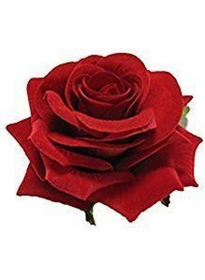 Chanderkash Rose Flower Hair Clip Red (Pack Of 1)_Hair Acessories - Image 1