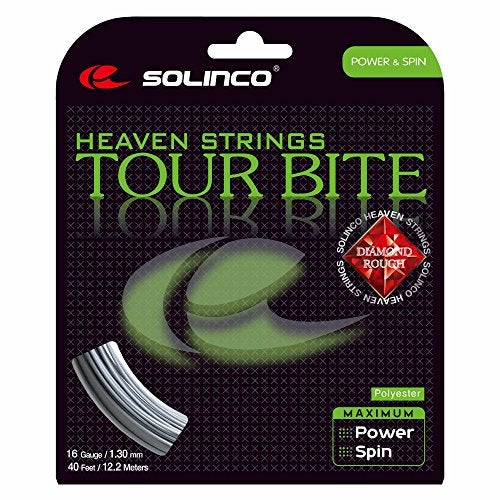 Solinco Tour Bite Diamond Rough (16-1.30mm) Tennis Strinig (Silver) - Image 1