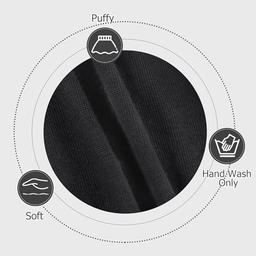 Poocen Toddler Baby Girls Soft Tutu Skirt Skort with Diaper Cover for Baby Infant Kids Princess Tutu Skirt 0-4 T Black - Image 4