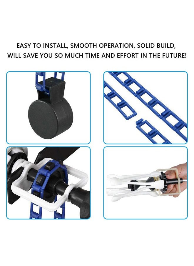 DImotliyor - Photography Backdrop Wall Mount 3 Roller Support System, Manual Photo Background Ceiling Holder, Including 2 Tri-fold Hooks, 6 Expand Bars, 3 Chains, for Home Studio Live Stream Game Video - Image 1