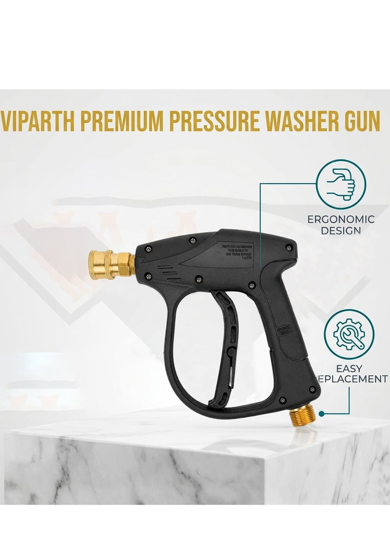 VIPARTH Premium Pressure Washer Trigger Handle M22-14 with 1/4 Inch Quick Connect Fitting – High Pressure Washer Spray Handle Replacement, Ergonomic Grip, Pressure Washer Accessory for Car Washing, Driveway Cleaning and Outdoor Maintenance .ERPC 16570 - Image 2