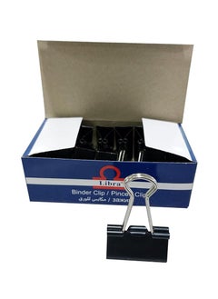 Libra Libra Binder Clip 12 Pieces Set, 41 mm Size  - Image 1