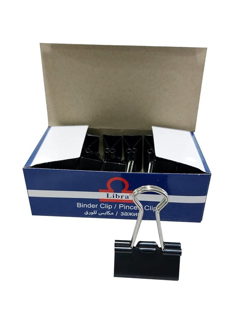 Libra - Libra Binder Clip 12 Pieces Set, 41 mm Size - Image 1