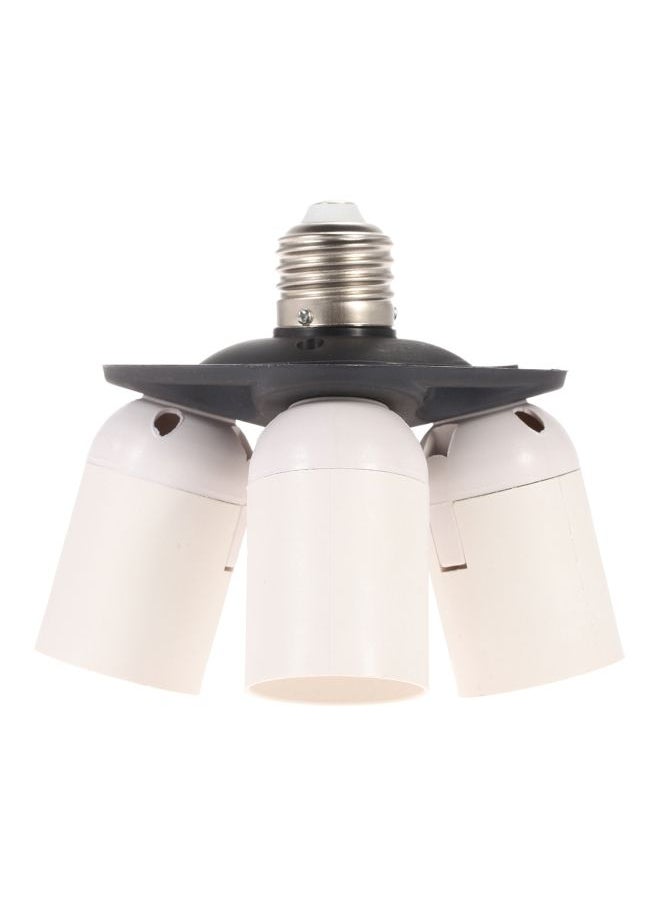 E27 Base Socket Bulb Holder Adapter for Photography Black/Beige