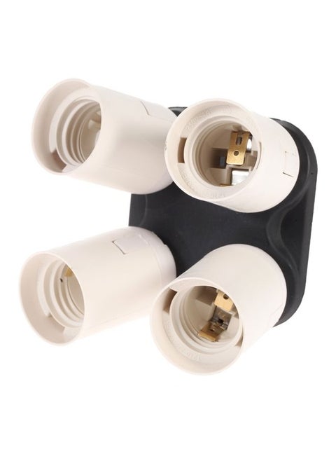 E27 Base Socket Bulb Holder Adapter for Photography Black/Beige