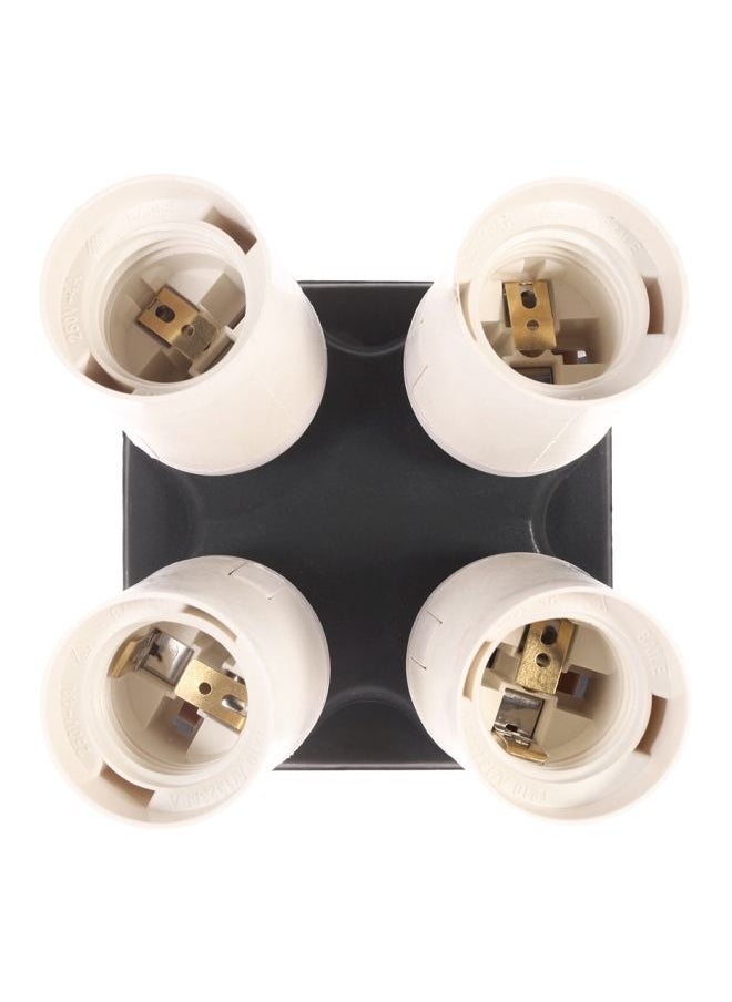 E27 Base Socket Bulb Holder Adapter for Photography Black/Beige