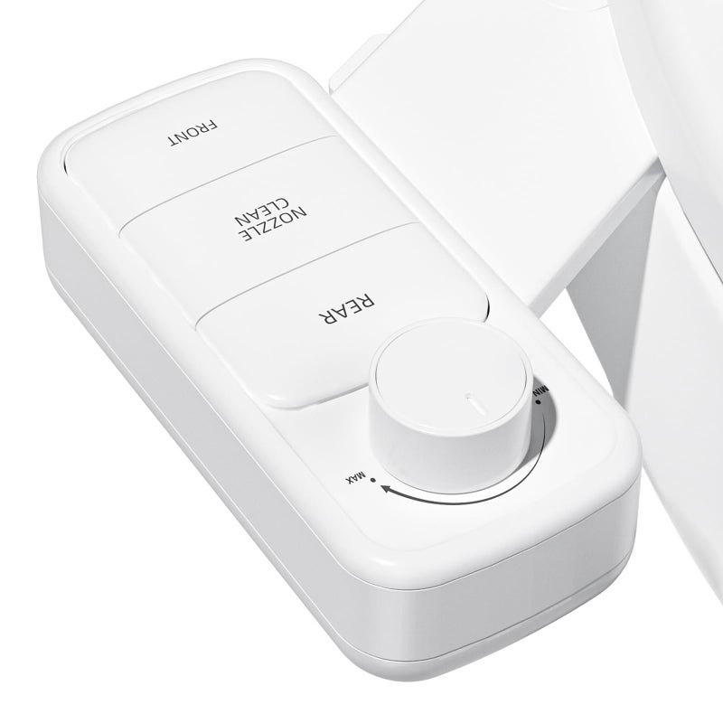 Clirass Ultra-Slim Bidet Attachment, Self-Cleaning Dual Nozzle (Feminine/Posterior Wash), Accessibility-Enhanced Large Buttons, Quick-Release, Non-Electric Fresh Water System with Adjustable Pressure - Image 1