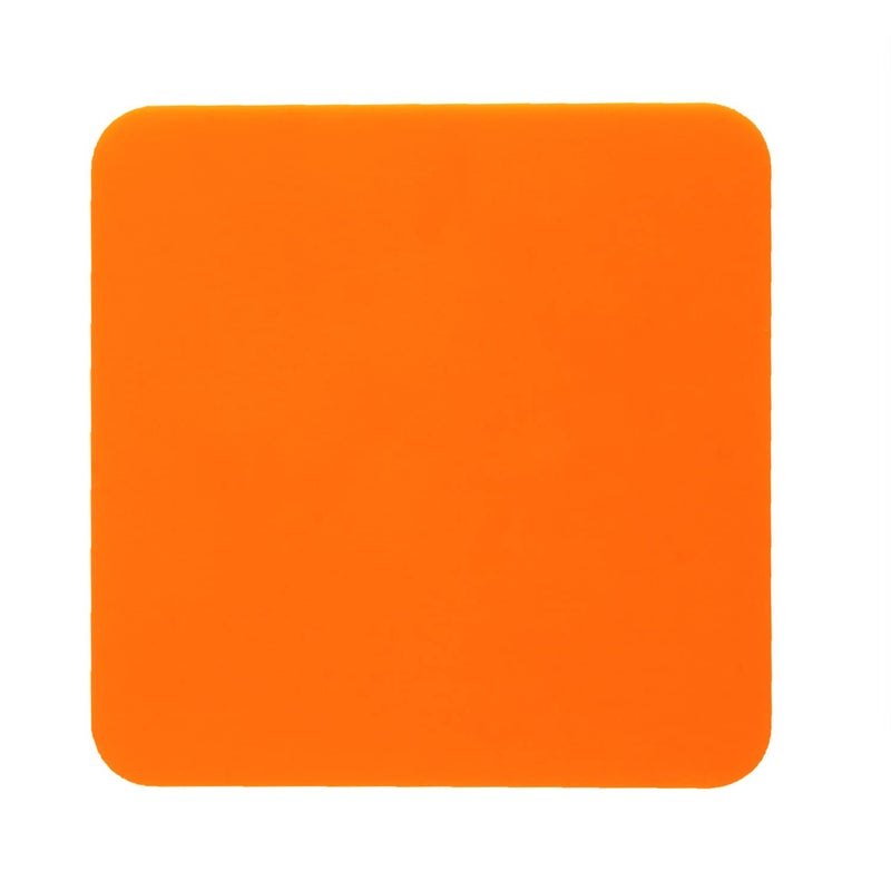 Mini Skater 3pcs Bar Coasters 10x10x0.2CM Square Silicone Coasters for Drinks Beverage Coffee Table Tea Coaster (Orange) - Image 4