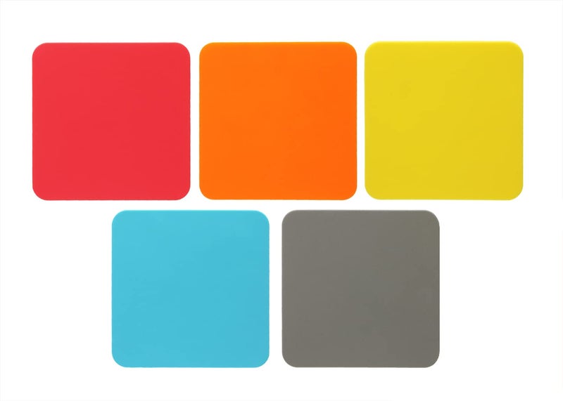 Mini Skater 3pcs Bar Coasters 10x10x0.2CM Square Silicone Coasters for Drinks Beverage Coffee Table Tea Coaster (Orange) - Image 2