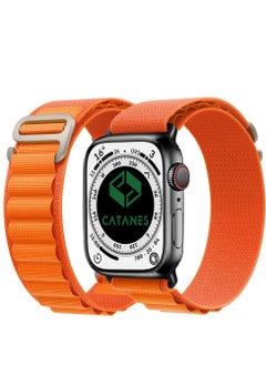 CATANES Alpine Loop Compatible with Apple Watch Band 38mm, Nylon Wristband,Orange  - Image 5