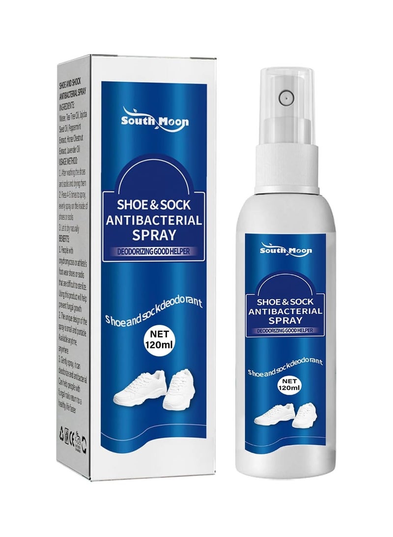 Plan A Shoe Deodorizer Spray, Antibacterial Foot Deodorant, Natural Antibacterial Spray, 120ml Foot Odor Relief Spray, Shoe & Socks Freshener - Image 1