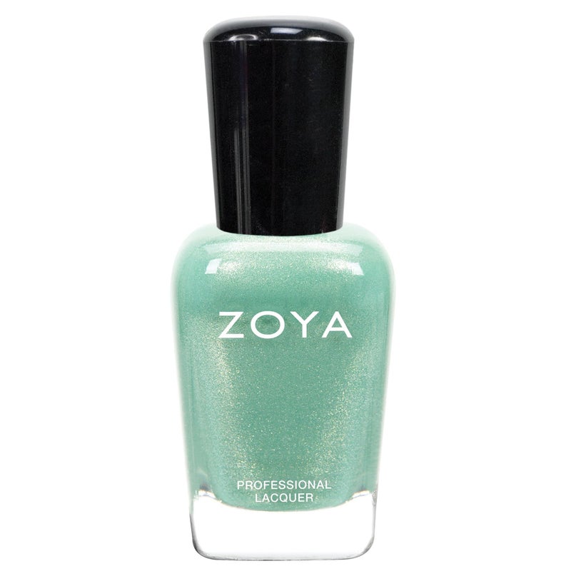 ZOYA Dillon Nail Polish, Full-Coverage Mint Green Metallic Polish with Silver Shimmer, Cool-Tone Awaken Spring Color, Big10Free Vegan, 0.5 fl oz - Image 1