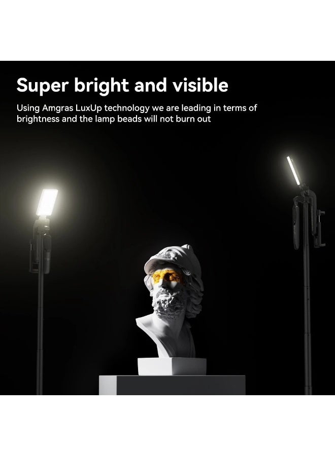 Amgras LuxMeta Ⅲ Ultra Video Light Rechargeable Portable Photography Fill Light Dimmable Temperature 3000K-9000K CRI96+ - Image 2