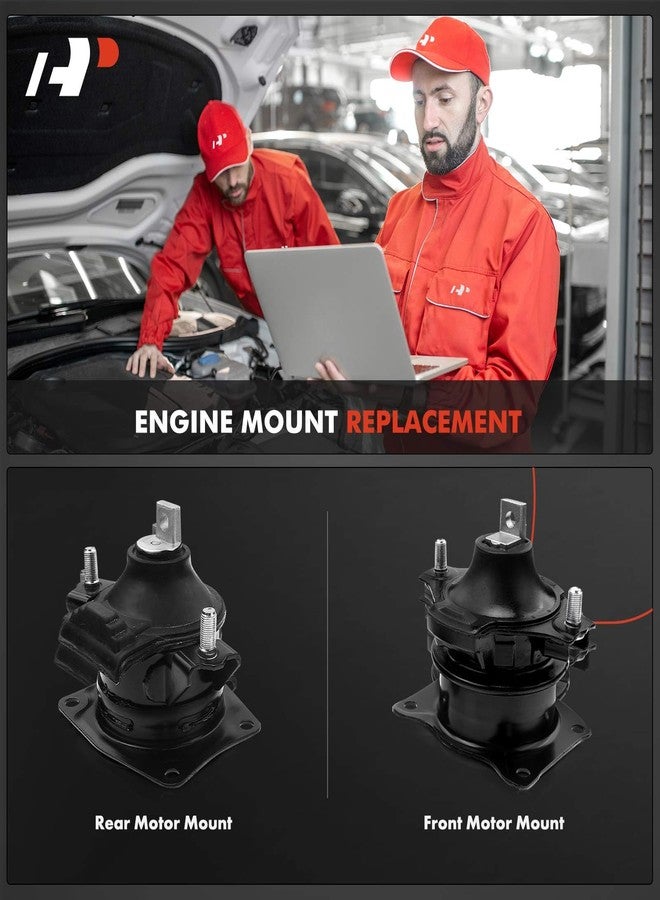 أ-بريميوم طقم قواعد تثبيت محرك A-Premium مكون من قطعتين، متوافق مع هوندا أكورد 2003-2007 وأكيورا TSX 2004-2008، محرك 4 أسطوانات سعة 2.4 لتر - Image 2