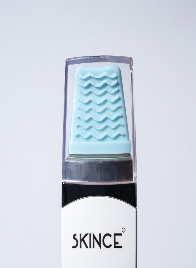 Skince Ultrasonic Cleansing Wand Exfoliates & Unclogs Pores, Stainless Steel Blackhead Remover, Cleansing/Moisturising/Lifting Modes, Deep Cleansing, Portable, Washable, Serum Infuser - Image 2