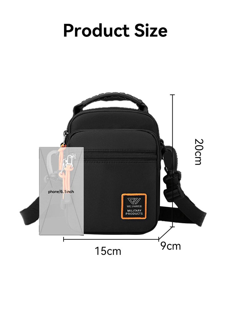 Moovant - Men's Crossbody Bag, Chest Bag, Sports Casual Men Shoulder Bag, Multi-functional Belt Bag, Hanging Bag, Fashion Outdoor Bag, Mini Sling Chest Bag, Black - Image 1