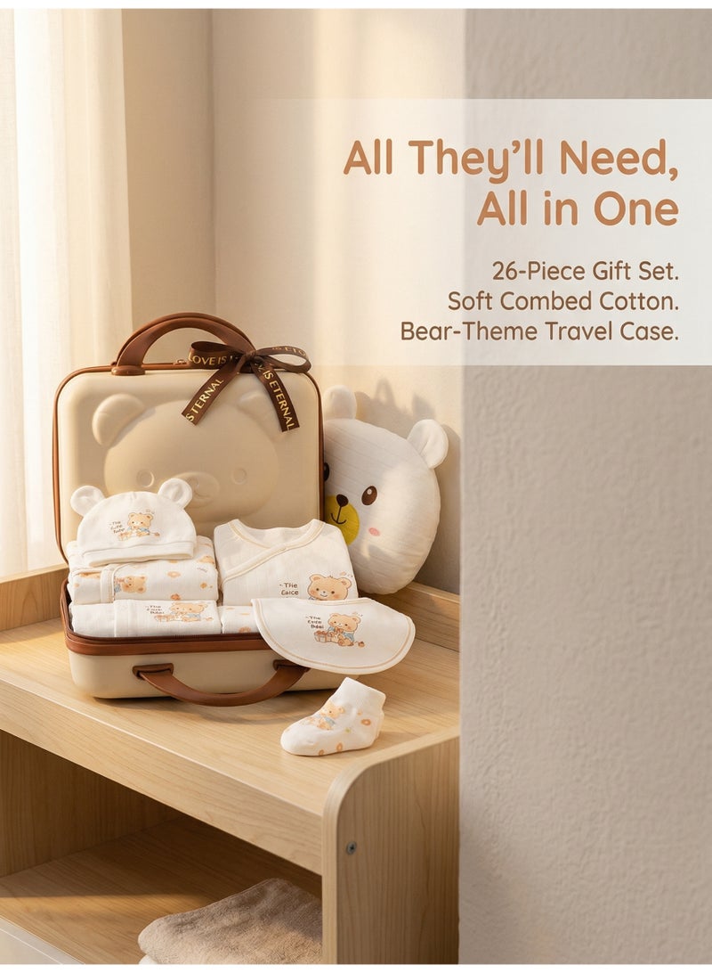 ASIV 26-Piece Newborn Gift Set - Newborn Clothing and Accessories Gift Box, Suitable for Boys and Girls, Premium Cotton, Perfect Gift Packaging, Suitable for Spring, Summer, Autumn, and Winter - Image 3