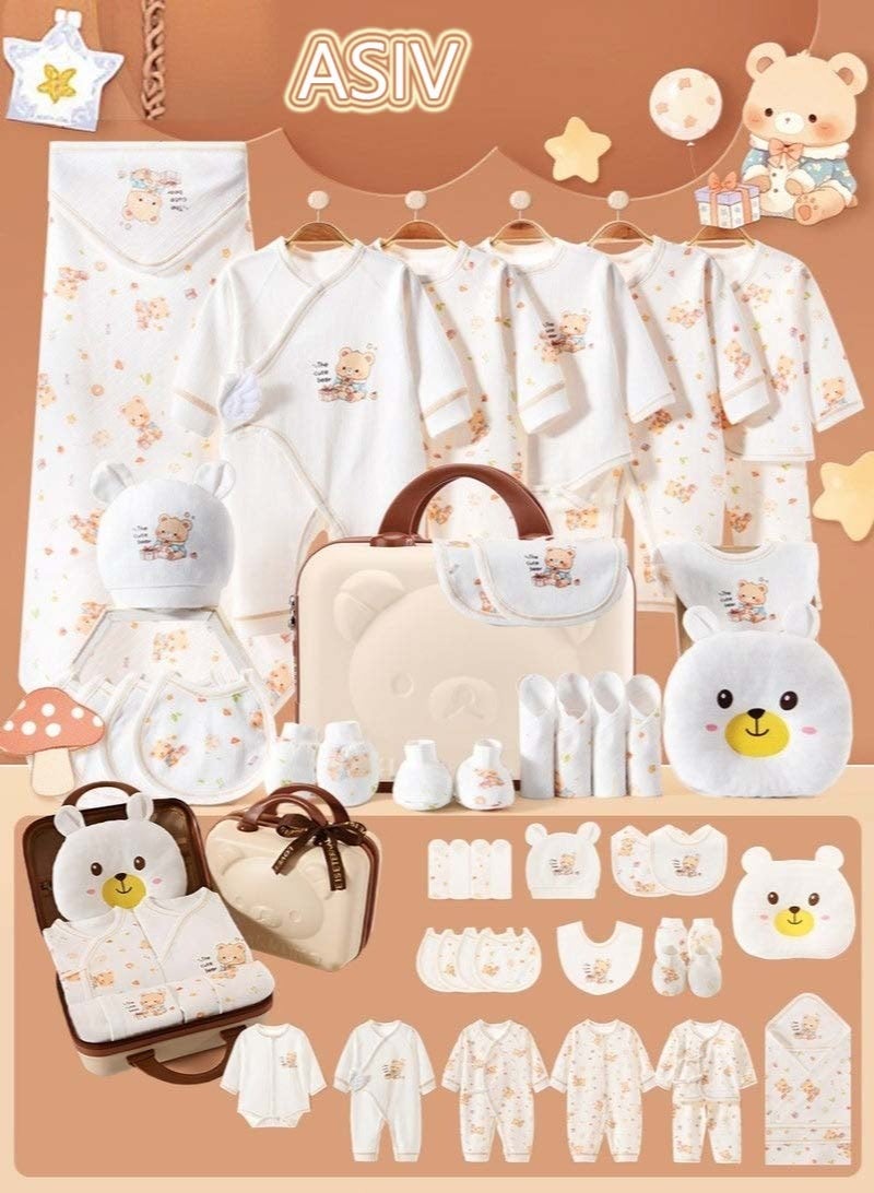 ASIV 26-Piece Newborn Gift Set - Newborn Clothing and Accessories Gift Box, Suitable for Boys and Girls, Premium Cotton, Perfect Gift Packaging, Suitable for Spring, Summer, Autumn, and Winter - Image 1