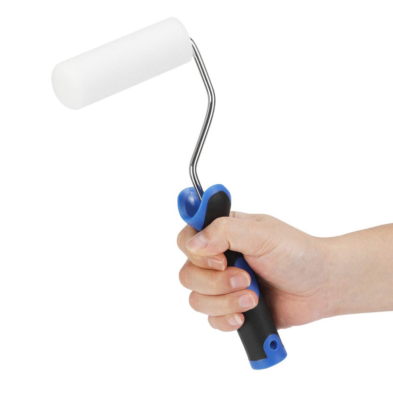 KUPOO أسطوانة طلاء فوم، غلاف أسطوانة طلاء مصغر 4 بوصة، غلاف أسطوانة صغير، نهايات مغطاة بالفوم، أغطية فوم عالية الكثافة لإطار الأسطوانة ومجموعة أسطوانة الطلاء، عبوة من 11 - Image 5