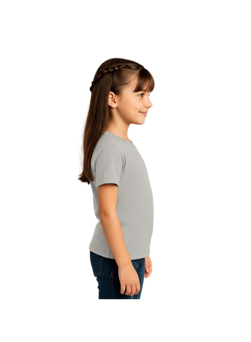Printshop4me Kids Round Neck Girls T Shirt 170 GSM Pure Cotton Basic Colors - Image 4