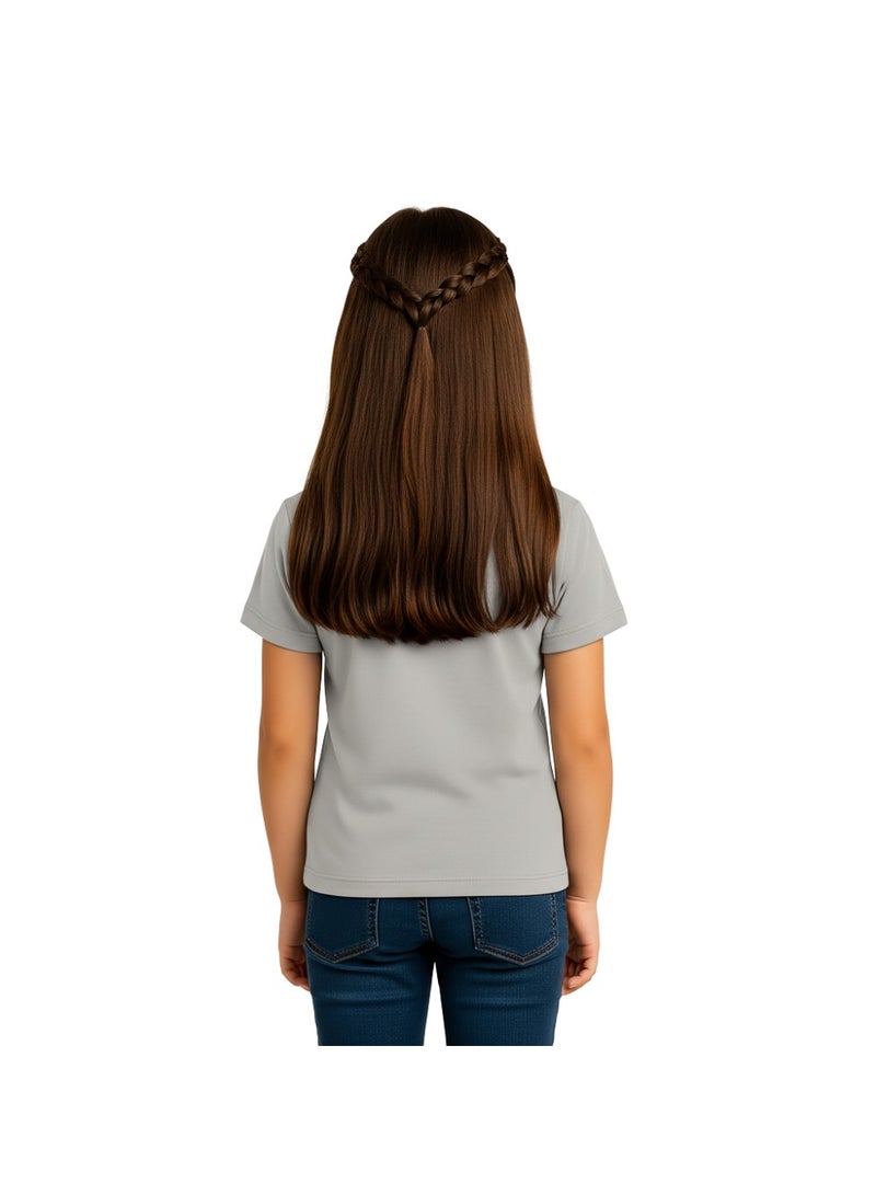 Printshop4me Kids Round Neck Girls T Shirt 170 GSM Pure Cotton Basic Colors - Image 5