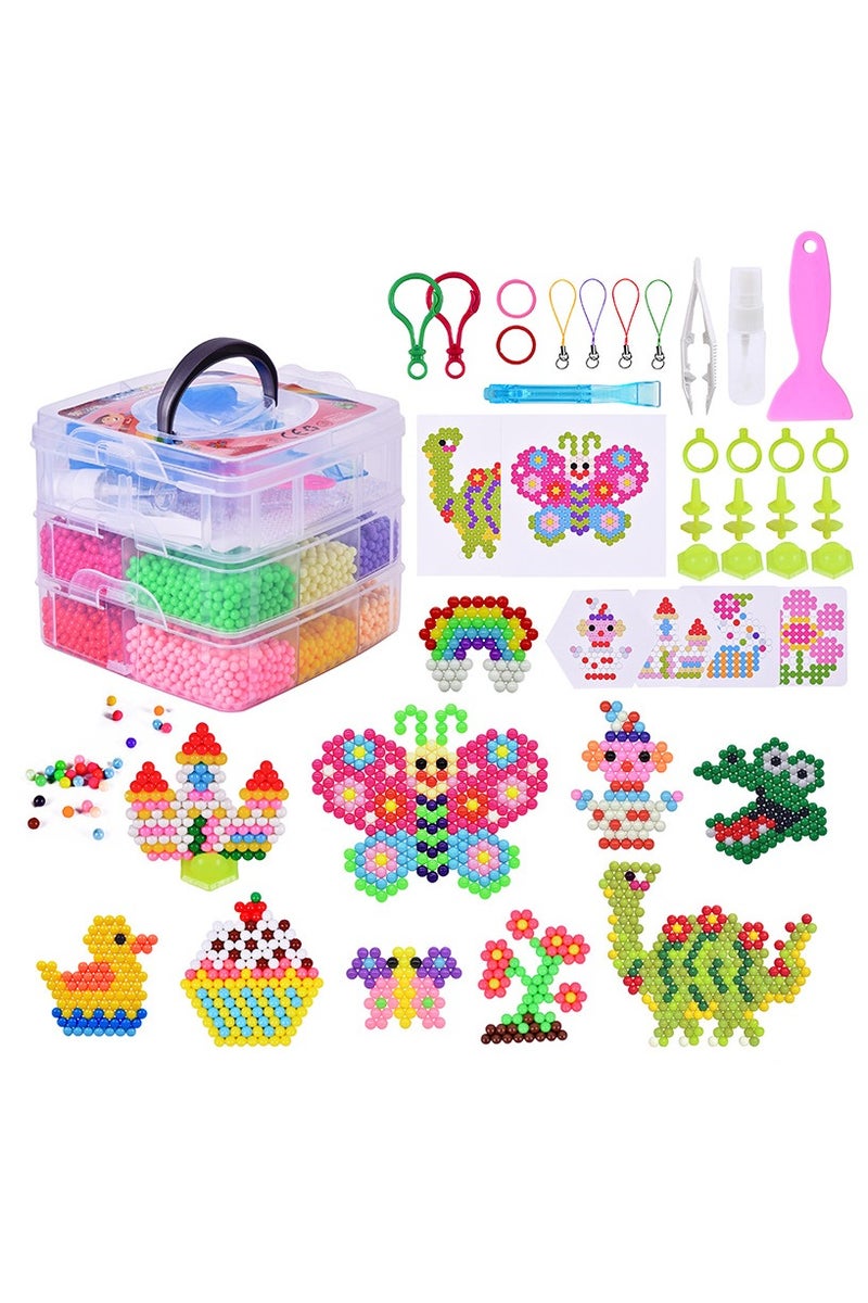 general Water spray bean children's DIY handmade educational toy set small three-layer water soluble bead set water bean set - Image 1