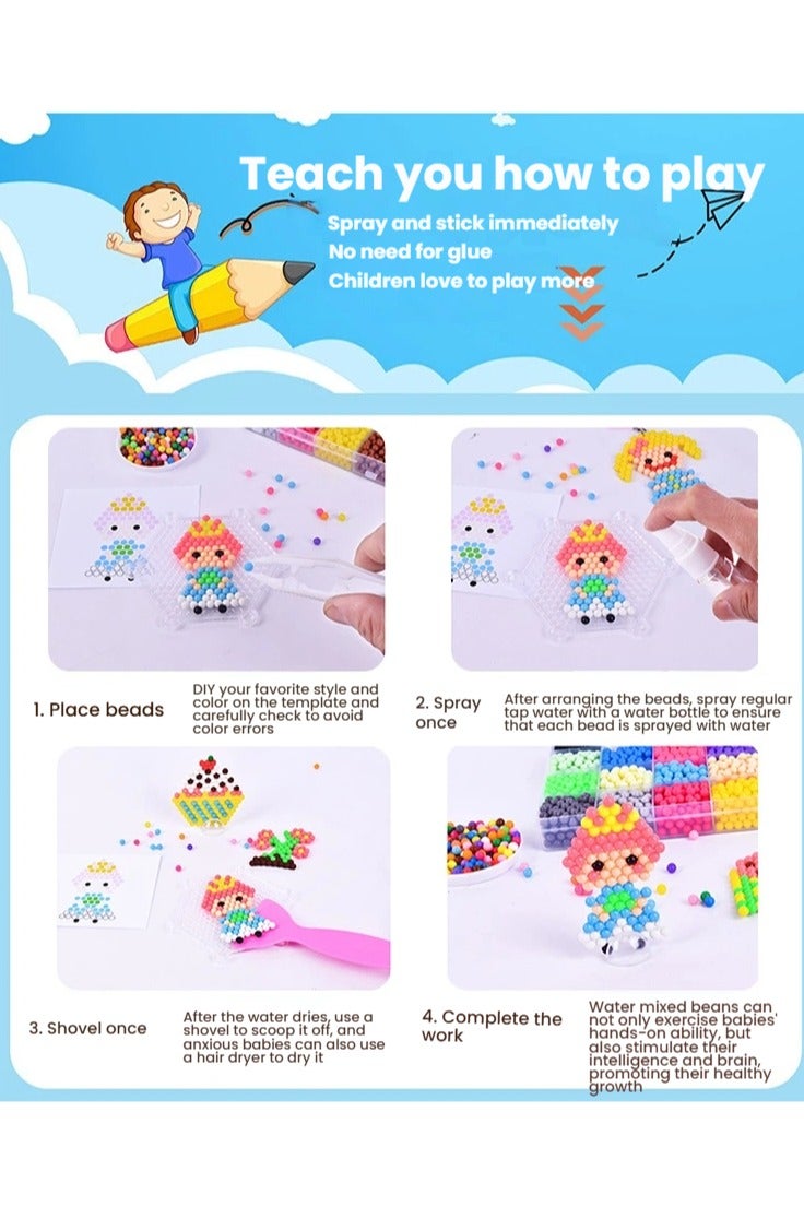 general Water spray bean children's DIY handmade educational toy set small three-layer water soluble bead set water bean set - Image 4