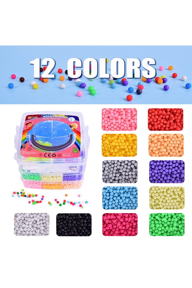 general Water spray bean children's DIY handmade educational toy set small three-layer water soluble bead set water bean set - Image 2