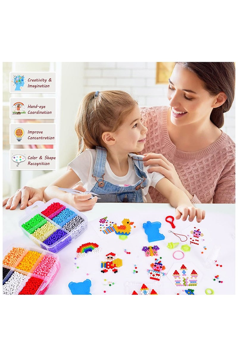 general Water spray bean children's DIY handmade educational toy set small three-layer water soluble bead set water bean set - Image 3