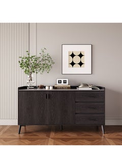 Home Box خزانة جانبية مارويل حجر ملبد 2 باب مع 3 أدراج 45 × 80 × 150 سم  - Image 2