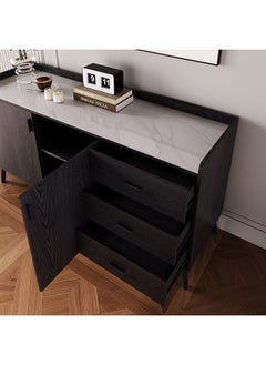 Home Box خزانة جانبية مارويل حجر ملبد 2 باب مع 3 أدراج 45 × 80 × 150 سم  - Image 3