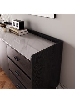 Home Box خزانة جانبية مارويل حجر ملبد 2 باب مع 3 أدراج 45 × 80 × 150 سم  - Image 4