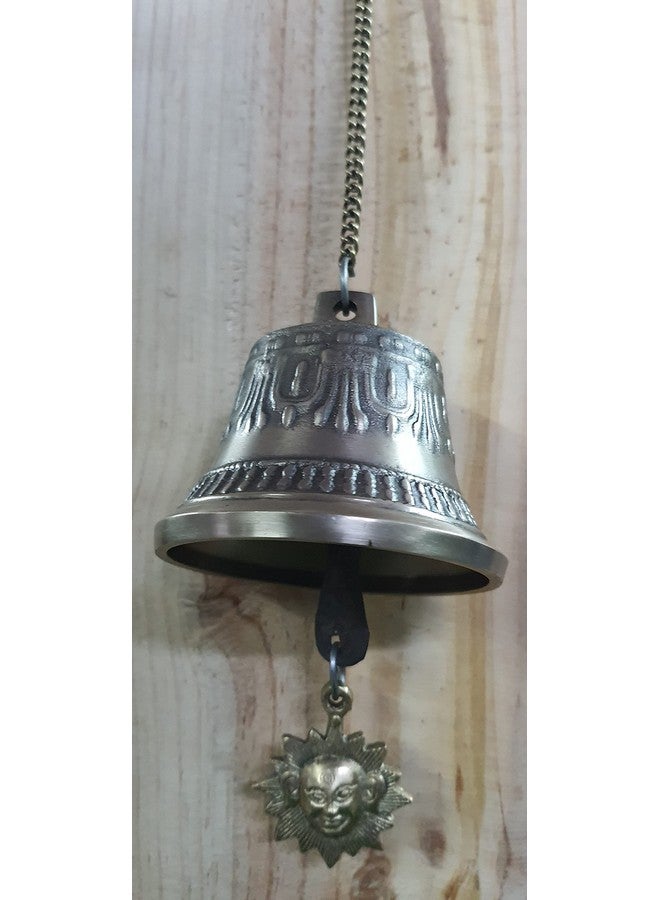 NIM Bronze Style Antique Finish Hanging Bell with Chain Beautifully Carved Gentle and Peaceful Sound Home Office Door Balcony Hanging Bell for Decoration - Image 5